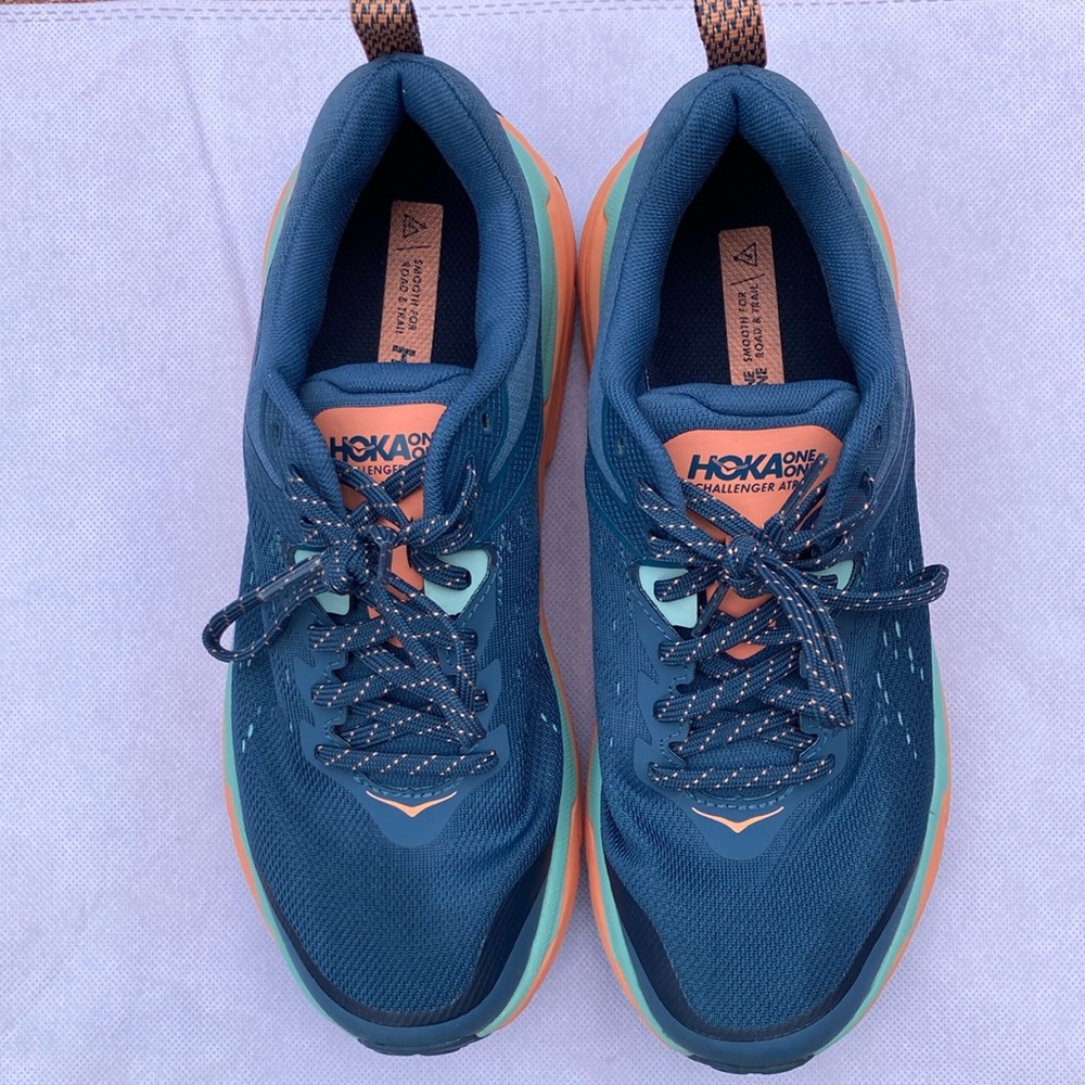 Hoka Challenger ATR 6 Athletic Shoes in Navy and Coral